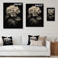 thumbnail image 4 of Designart "Monochrome Elegance in Blooming Hydrangeas III" Floral Print on Natural Pine Wood, 4 of 5