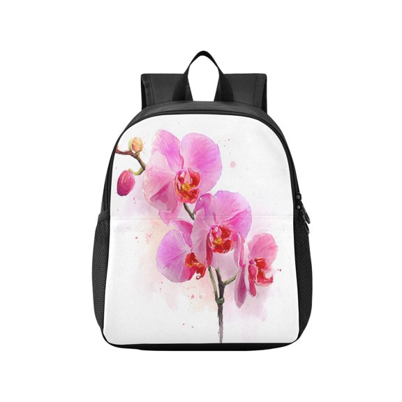 Toddler Backpack Pink Orchid Bloom Waterproof Lightweight Backpack Casual Mini Daypack for Daycare & Travel