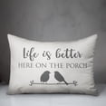 thumbnail image 2 of Creative Products Life is Better Here on the Porch White and Grey 14x20 Indoor / Outdoor Pillow, 2 of 2