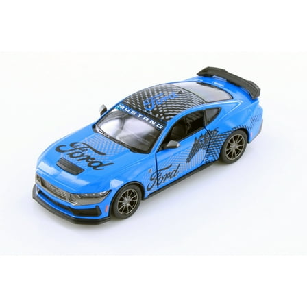 2024 Ford Mustang Dark Horse Livery Edition, Blue - Kinsmart 5455DF - 1/38 Scale Diecast Model Car