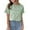 Light Green, variant on Womens Tops Summer Women's Round Neck Short Sleeve Embroidered Flower T Shirt Top T Shirts for Women Light Green XXL