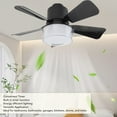 thumbnail image 3 of Socket Fan Light, 3 Colors Dimmable Silent Screw In Ceiling Fan with Remote for Bedroom Living Room Kitchen Restaurant, 3 of 7