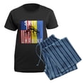 thumbnail image 5 of CafePress - Save Ukraine Stop War Pajamas - Women's Short Sleeve Print T-Shirt and Pants Dark Cotton Pajama Set, 5 of 7