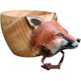 thumbnail image 1 of Taza de madera tallada a mano, taza con imagen de cabeza de animales para viajeros, acampada al aire libre ER, 1 of 3