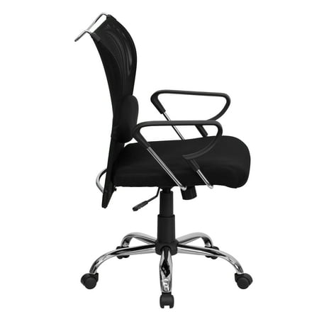 - Mesh Manager Mid-Back Chair, Black