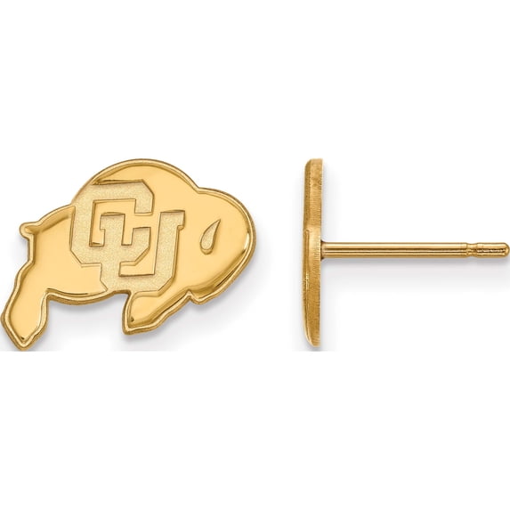 Ss/Gold Plated Sterling Silver With Gp Logoart University Of Colorado Xs Post Earrings (8 X 12) Made In United States gp007uco