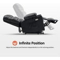 thumbnail image 6 of MCombo Medium Dual Motor Power Lift Recliner Chair with Massage and Heat for Elderly People, Infinite Position, Extended Footrest, Faux Leather 7679 (Black, Medium), 6 of 9