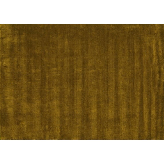Ahgly Company Indoor Rectangle Abstract Yellow Contemporary Area Rugs, 8' x 10'