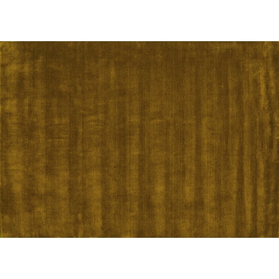 Ahgly Company Indoor Rectangle Abstract Yellow Contemporary Area Rugs, 5' x 7'