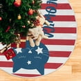 thumbnail image 5 of FMSHPON American Flag Tree Skirt Independence Day Xmas Christmas Tree Skirt Stand Mat for Holiday Party Decoration Indoor Outdoor 48 inches, 5 of 6