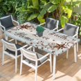thumbnail image 2 of Country Star Brown Table Cloths for 3 Foot Rectangle Tables, Vintage Rustic Texas Stars Wooden Patio Waterproof Elastic Fitted Tablecloths, Washable Rectangular Table Cover for Camping, 2 of 8