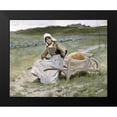 thumbnail image 2 of Pearce, Charles Sprague 14x12 Black Modern Framed Museum Art Print Titled - Brittany Farm Girl, 2 of 5
