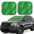 thumbnail image 1 of Vsdgher Shiny round green sequins Print Car Windshield Sun Shade, Reflective Sunshade Window Sunshade Sun Visor Protector Fit for Cars,Trucks,SUVs-Large, 1 of 6