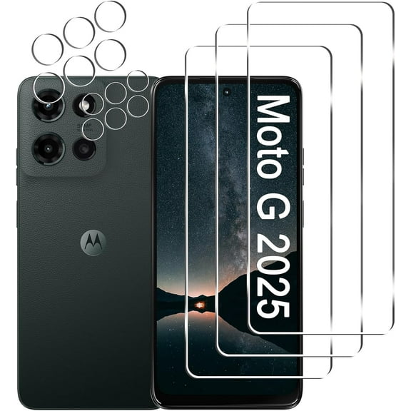 3 Pack Moto G 2025 Screen Protector [6.7 inch]   3 Pack Camera Lens Protector, Anti Scratch Bubble Free, Easy Installation