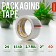 thumbnail image 5 of ROWNAK Heavy Duty Packaging Tape 24 Rolls - 2.7mil Thick, 2.0 in Wide, 60 Yards Roll, 5 of 10