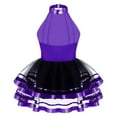 thumbnail image 3 of inhzoy Kids Girls Sequins Sleeveless Tutu Dress Ballet Dance Leotard Stage Performance Costumes 4-16 Purple 16, 3 of 6