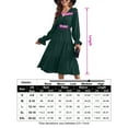 thumbnail image 5 of Yesfashion Women's Casual Wrap V Neck Midi Dress Long Sleeve Smocked Waist Tiered A Line Pleated Flowy Dresses, 5 of 5