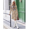 thumbnail image 6 of Zeagoo Fall A Line Dress for Women Long Sleeve Casual Printed Dresses V Neck Tunic Boho Dress, 6 of 6