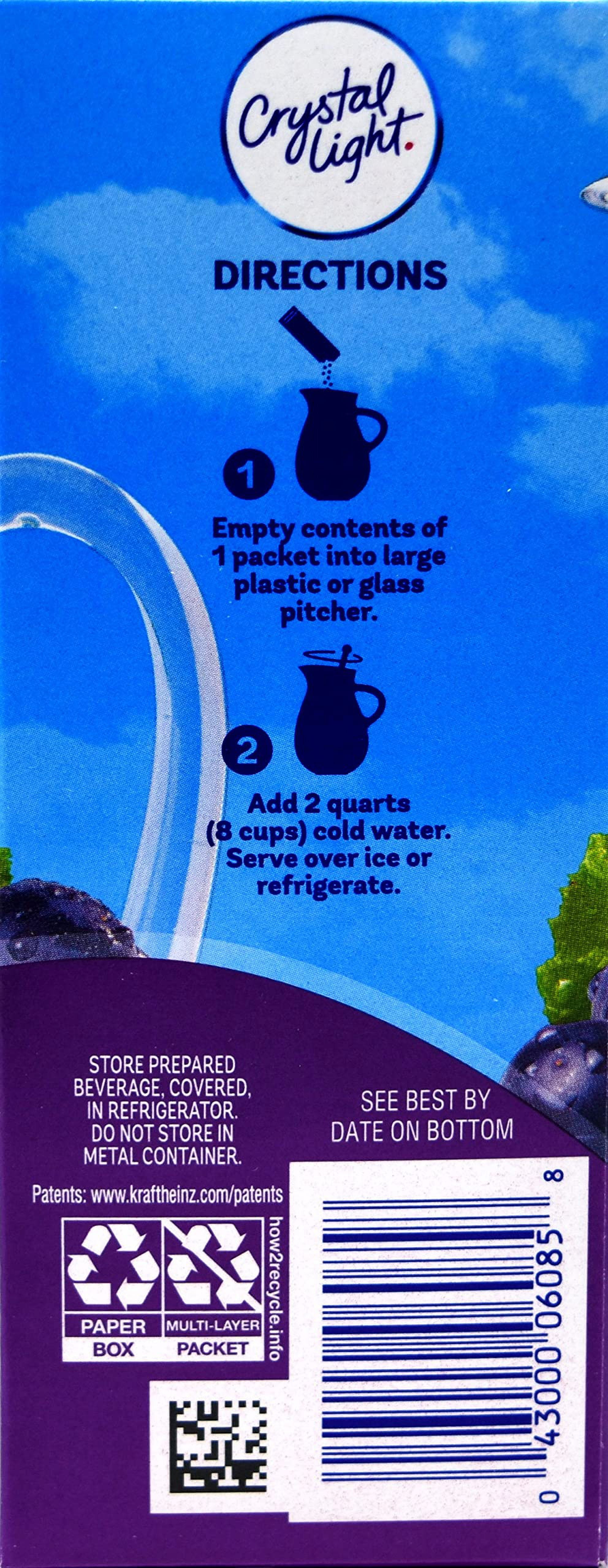 Crystal Light Concord Grape, 12-Quart 2.01-Ounce Canister (Pack Of 4) Packaging May Vary