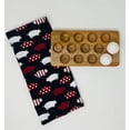 thumbnail image 3 of Drew Derose Designs wooden egg holder with pig towel set, 3 of 5