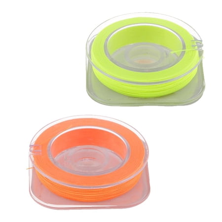 Wswqop 2pcs Fishing Rod Guide Wrapping Thread Line for Rod Building Orange/Yellow