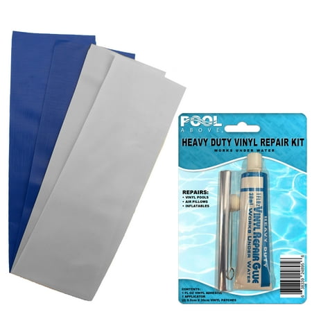 Vinyl Repair Patch Glue Kit for Bestway Tropical Breeze (Blue/White) (Best Way To Remove Carpet Glue)