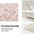 thumbnail image 5 of Vintage Pink Pillow Covers 18x18 Set of 2 Chinoiserie Floral Throw Pillows Pink Flower Pillowcase Linen Outdoor Decorative Cushion Covers for Bed Sofa Couch, 5 of 6