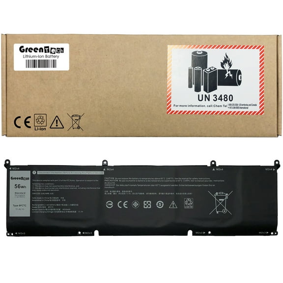 GREENTECH 8FCTC BATTERY FOR DELL G7 7500, G15 5510 5515, INSPIRON 7610, XPS 9500 9510, PRECISION 5550 5560 56WH DVG8M P8P1P 11.4V 56WHR