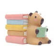 thumbnail image 1 of bedienty Small Capybara Flower Pot Cute Resin Planter Pot for Windowsill Home Kitchen Side Lying Read Book, 1 of 4