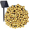 thumbnail image 1 of Cadena de luces solares festivas, 12 m, 100 LED, decoración para exteriores con función de encendido y apagado automático, fácil instalación, resistente al agua, energía solar, blanco cálido, 1 of 4