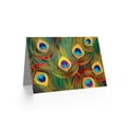 thumbnail image 2 of Peacock Feathers Bright Pattern Greetings Card Plus Envelope Blank inside, 2 of 3