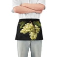 thumbnail image 2 of IAUYY Waiter's Apron with 3 Pockets Waterproof Adjustable Cooking Aprons for Kitchen for Woodworkers Artists and Gardening Gifts for Women Pixel Grapes, 2 of 7
