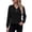 Black, variant on GigrtiJin Long Sleeve Tops for Womens Loose Casual V Neck Tops Womens Solid Color Going Out Cropped Pull On Tops with Button
