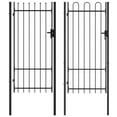 thumbnail image 6 of vidaXL Fence Gate Single Door with Spike Top Steel 3.3'x4.9' Black, 6 of 6