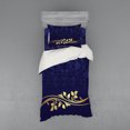 thumbnail image 2 of Ambesonne Floral Bedding Set 4 Pcs, Romantic Royal Leaves, Queen, Purple Indigo, 2 of 3