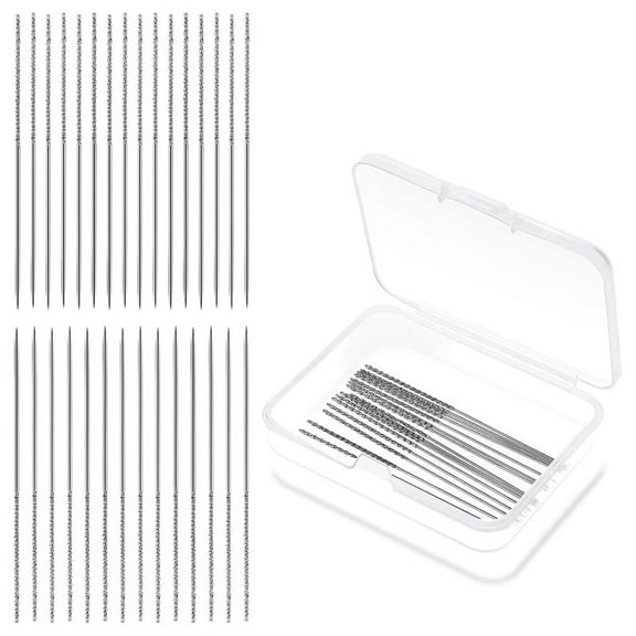Symkmb 30 Pcs Snag Repair Needle 2.36 X 0.03 Inch Repair Knits and Woven Tool Repair Sewing Tool Leather Craft Sewing Metal Silver