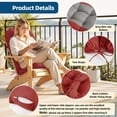 thumbnail image 4 of Surpdew Rocking Chair Cushions Outdoor Patio Chair Cushions Waterproof for Outdoor Furniture Thick Tufted Wicker Chair Cushion with Back Indoor Outdoor Wicker Chair Cushions for Home Office, 4 of 7