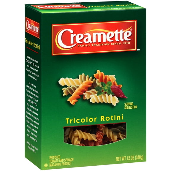 Creamette Tricolor Rotini, 12-Ounce Box