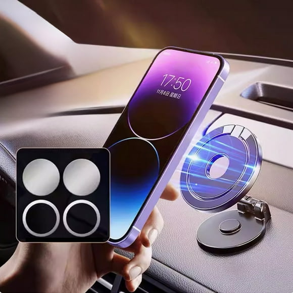 YEYHDS Car Phone Support Stand 2024 New Double Magnetic A-pple Android Be Current Navigation Multi Functional Phone Stand Clearance Sales Today Deals Prime