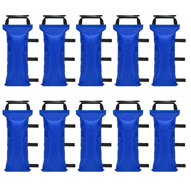 Mosiee Heavy-Duty Sand Bags For Canopy Weights - Set Of 10, Black Or Blue Secure