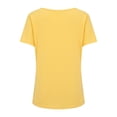 thumbnail image 7 of Endives Women's Short Sleeve T Shirt V Neck Classic Fit Fashion Casual T Shirt Solid Color Basic Tee T-Shirt Yellow, 7 of 7