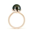 thumbnail image 2 of ANGARA Tahitian Cultured Pearl Olive Leaf Bypass Ring in 14K Rose Gold for Women | June Birthstone, Birthday, Anniversary, Jewelry Gift for Women | Pearl Ring, 2 of 8