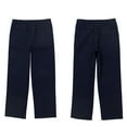 thumbnail image 3 of YUUMIN Kids Boys Birthday Party Suit Trousers Adjustable Waist Regular Fit School Trousers Navy Blue 4T, 3 of 3