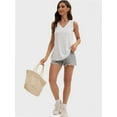 thumbnail image 5 of Womens Tank Tops V Neck Summer Trendy Casual Loose Fit Flowy Sleeveless Shirts, 5 of 6