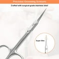 thumbnail image 5 of Cuticle Scissors Extra Fine Curved Blade, Super Slim Scissors for Cuticles Care Professional Manicure Small Scissors with Precise Pointed Tip Grooming Blades, Eyebrow, Eyelash, and Dry Skin, 5 of 5