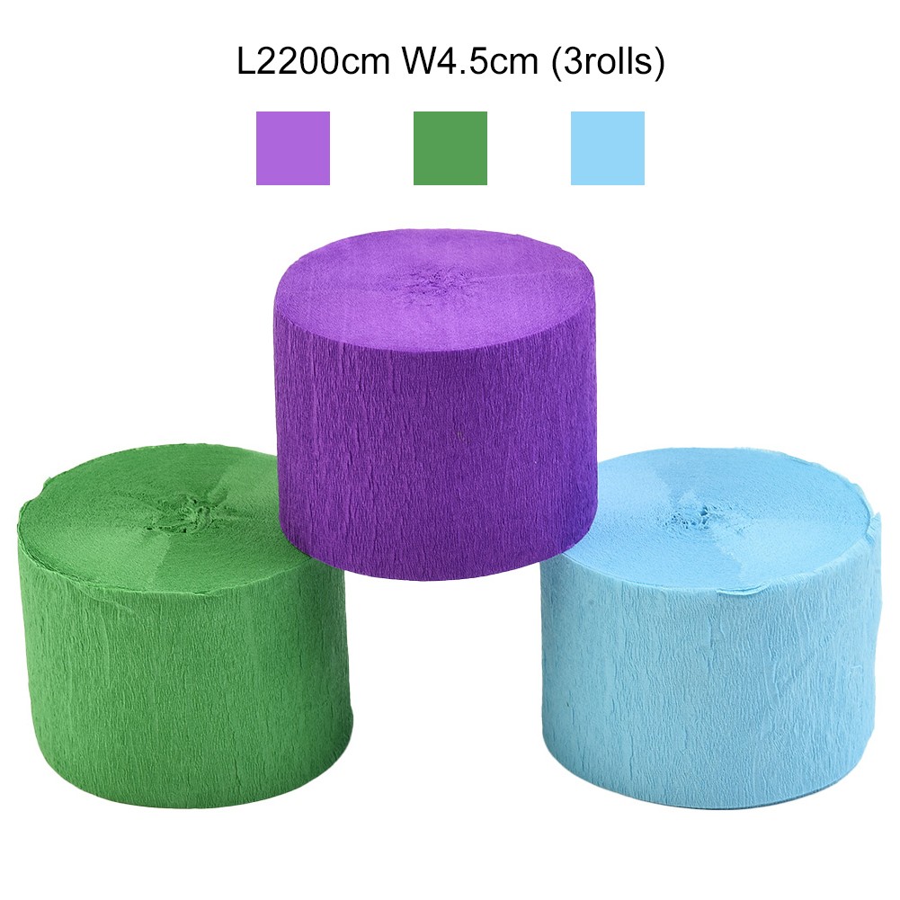  24 Rolls Crepe Paper Streamers, 24 Colors Rainbow