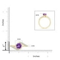 thumbnail image 4 of ANGARA Natural Prong-Set 1.15 ct Amethyst Bypass Ring with Diamond Accents in 14K Yellow Gold for Women (Size-7mm) | February Birthstone, Anniversary, Jewelry Gift for Women | Natural Amethyst Ring, 4 of 8