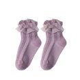 thumbnail image 3 of Kmbangi Lace Princess Socks Solid Color Anti-slip Short Tube Floor Hosiery, 3 of 4