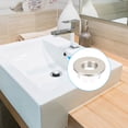 thumbnail image 5 of Unique Bargains 2Pack 22.5mm Sink Trim Overflow Cover Ring Hole Insert in Round Caps Brushed Silver, 5 of 5