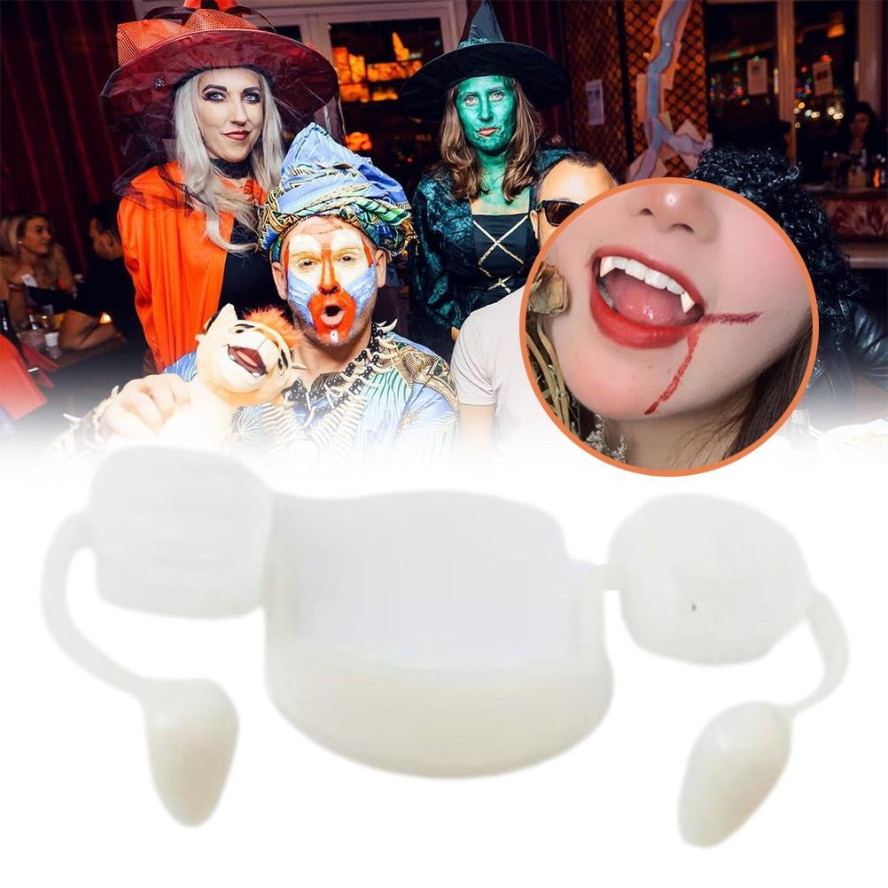 Vampire Teeth Retractable Halloween Silicone Teeth Fangs Cosplay Props
